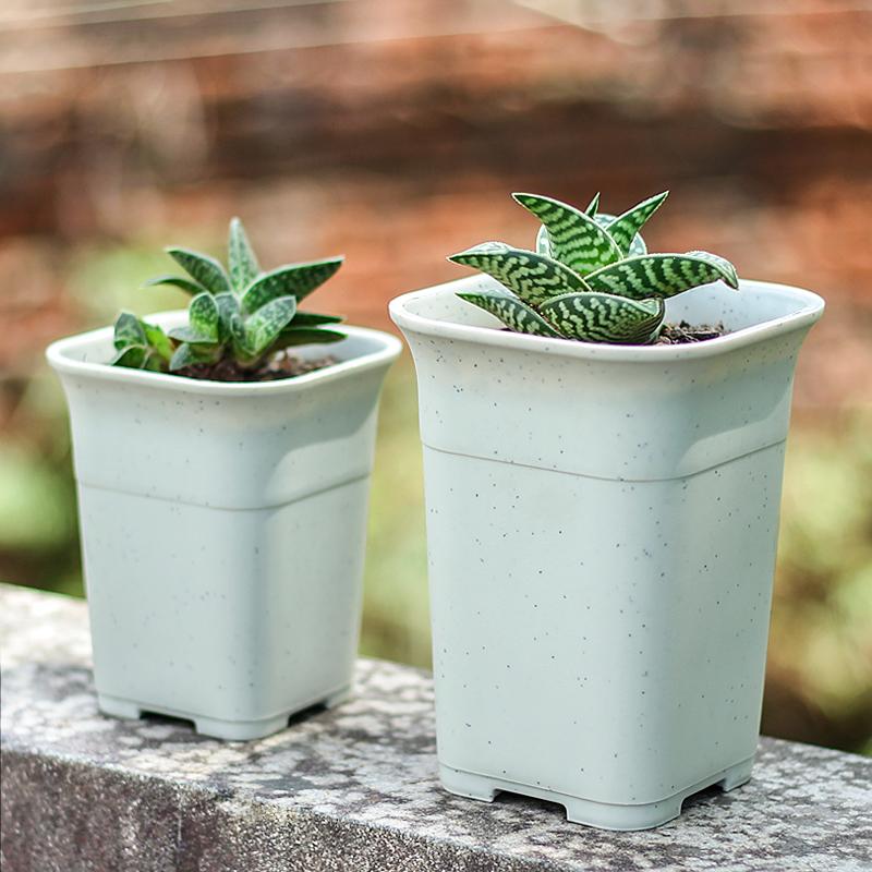 5/10Pcs Thickened Flowerpot High Waist Square Succulent Cactus Root Control Pot Plant Growing Container Garden Flower Planter