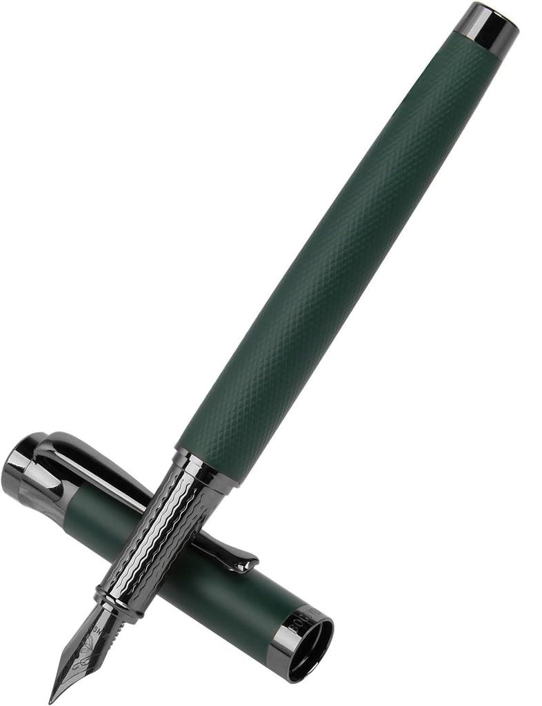 Luxury fountain pen, high-end metal copper pen body, 0.5 pointed office gift pen, student practice pen