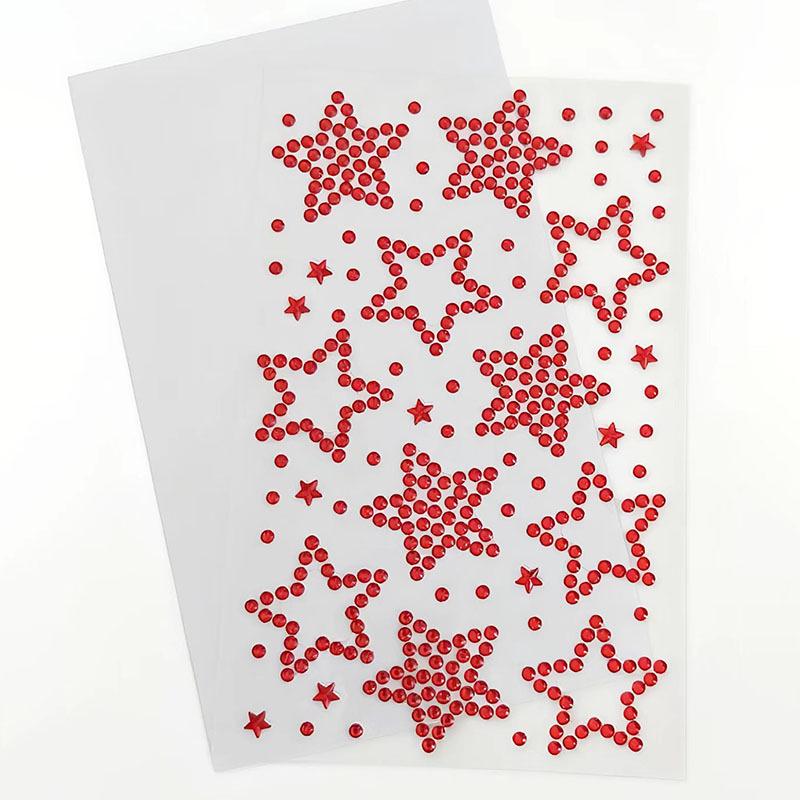 Concert Face Stickers: Five-Pointed Star, Blue Heart, Bowknot, Glue-Free Rhinestones for Makeup