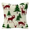 2022 Merry Christmas Home Decor Cushion Cover 45x45cm Cute Animals Cartoon Printed Throw Pillow Cover Xmas Decorative Pillowcase