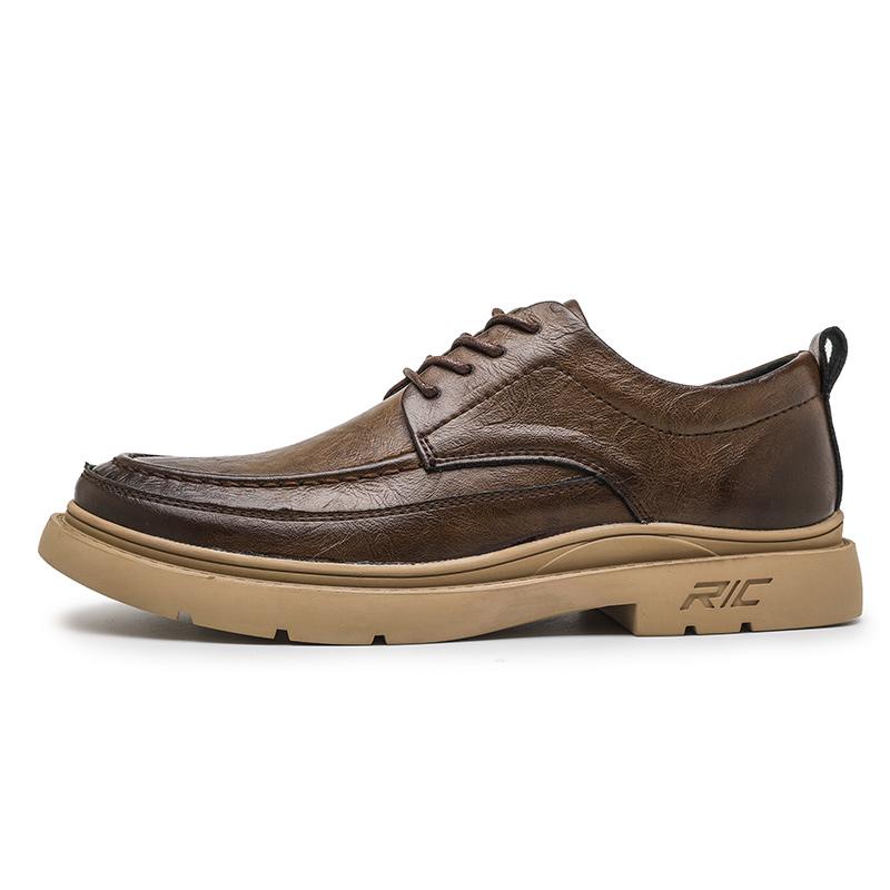 38-45 Scarpe in pelle casual alla moda in pelle antiscivolo resistenti all'usura di alta qualità Scarpe basse in pelle da uomo