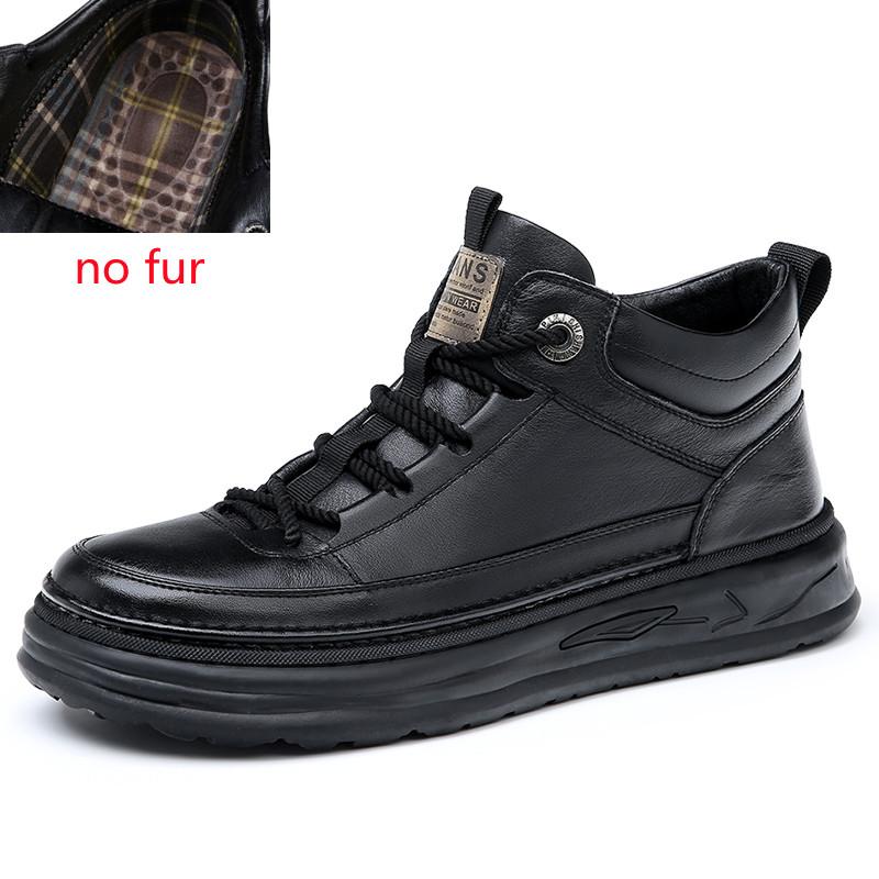 

Fashion Genuine leather Winter Boots For Men lace up outdoor keep Warm Comfortable plush Snow boots fashion Leather Men Winter Shoes 10