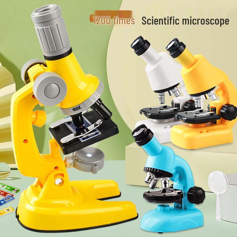 Portable 1200x HD Microscope Toy for Kids - Science Experiment Set for Students