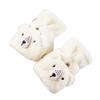 Cartoon Raccoons Shaped Convertible Gloves Winter Half Finger Mittens Stretchy Half Finger Gloves with Top Cover for Men
