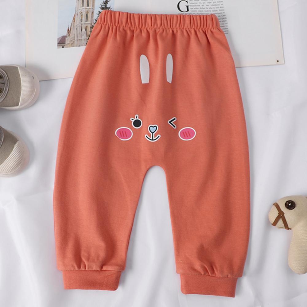 Kawaii Cartoon Gedruckt Baby Jungen Mädchen Lange Hosen Hohe Taille Casual Harem Hosen