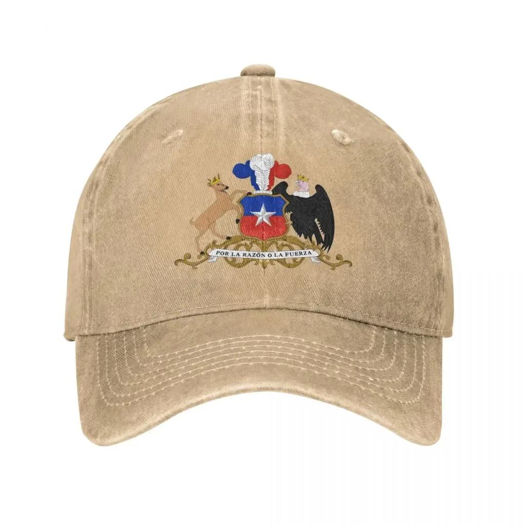 Vintage Coat Of Arms Of Chile Baseball Caps for Men Women Distressed Washed Snapback Hat Outdoor Summer Caps Hat