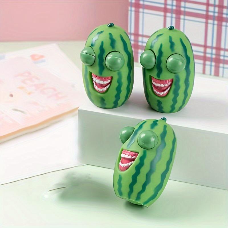 Creative Watermelon Pop Out Eyes Squishy Fidget Toys Stress Relief Balls Slow Rebound Fruit Squeeze Toy For Kids Birthday Gifts