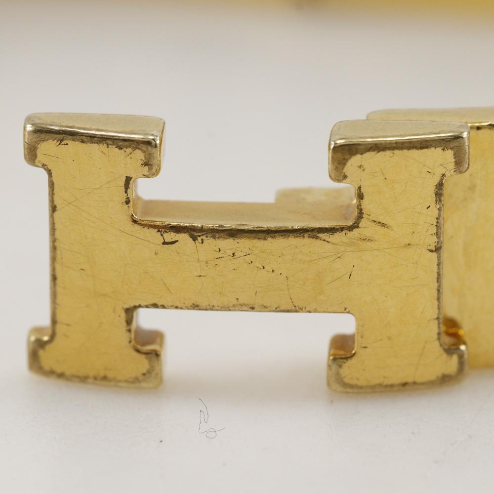 Hermes Click H Bangle Black Plated Gold 34.3g Women Used