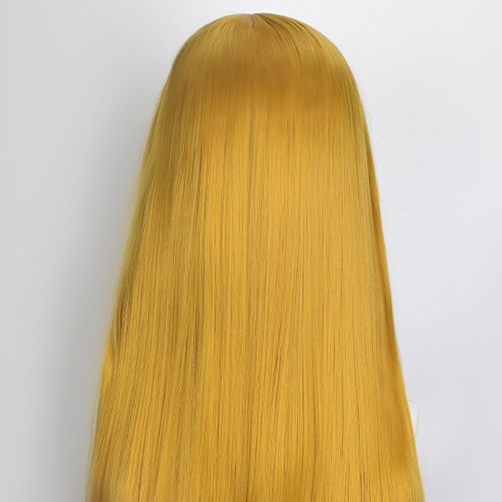 Parrucca Cosplay Lunga Dritta 100CM Multicolore Rosa Biondo Nero Parrucca Costume Anime Parrucca Cos Sintetica Universale Parrucca per Uso Quotidiano Feste