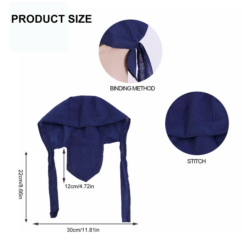 Multipurpose Chef Hat Adjustable Bandana Design Hat Kitchen Cooking Hat Headgear For Restaurant Bakery Kitchen Supply