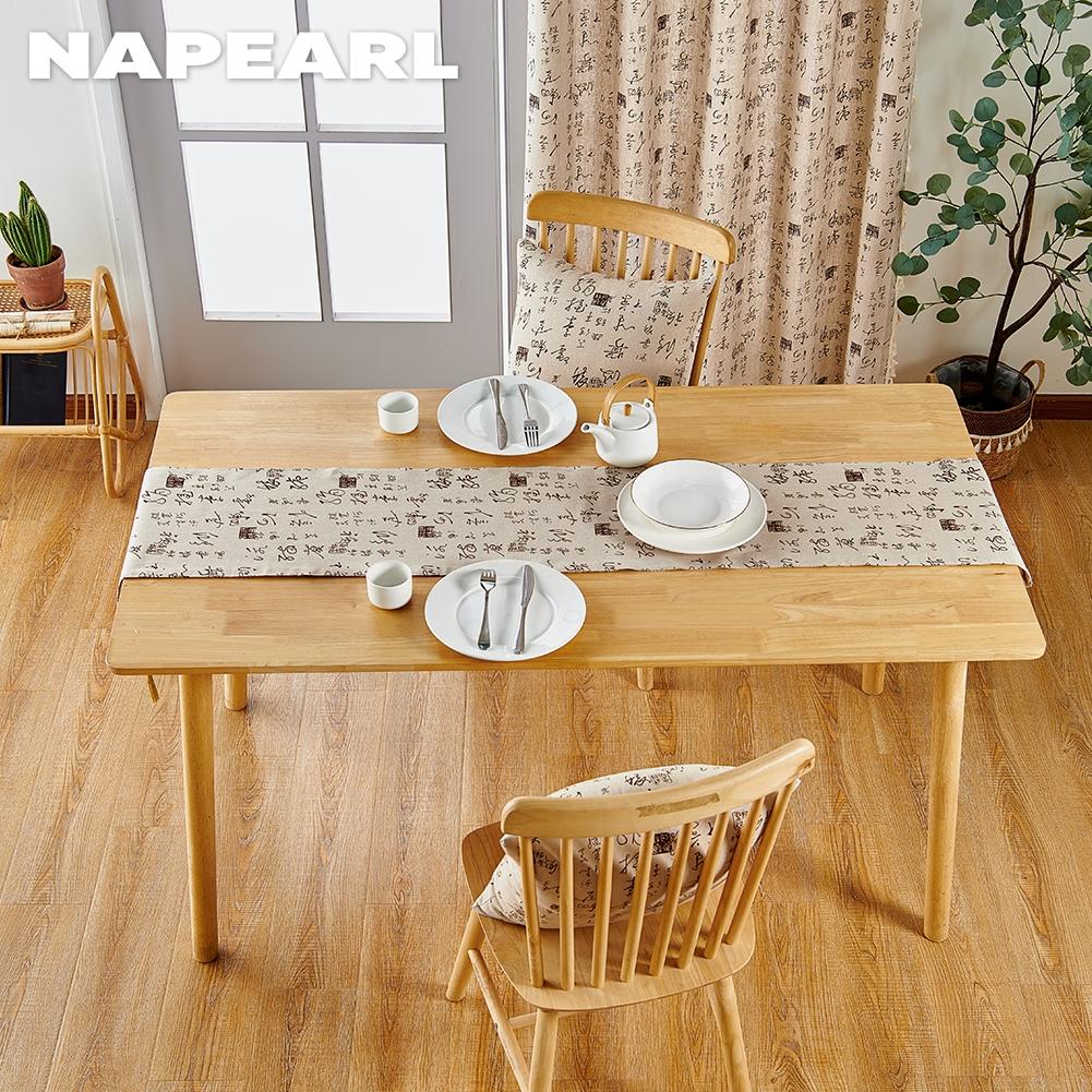 1 Stück LOZUJOJU Chinesischer Literarischer Stil Kalligrafie Musterdruck Tischläufer für Esstisch Dekorativ für Heimtisch