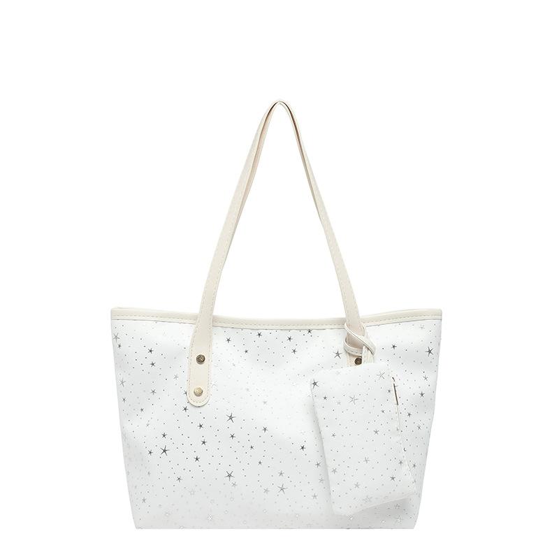 Sac à Bandoulière Grande Capacité Nouveau Printemps Polyvalent Sac sous le Bras Tendance Style Doux Sac Fourre-tout Portable Sac pour Femme