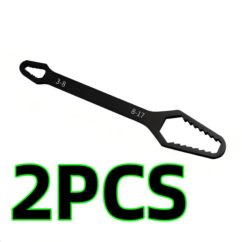 2/4 Pack Multifunctional Adjustable Self-Tightening Plum Wrenches with 3-17mm Caliber, 5mm Thick, Durable Design and Portable Handle, Suitable for Ca
