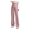 2024 Spring/Summer Maternity Wide-Leg Ice Silk Pants - Breathable, Lightweight, Loose Fit