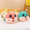 Seven-Colored Caterpillar Hug Pillow - Cute Plush Long Pillow for Girls, Kids, Bed or Couch