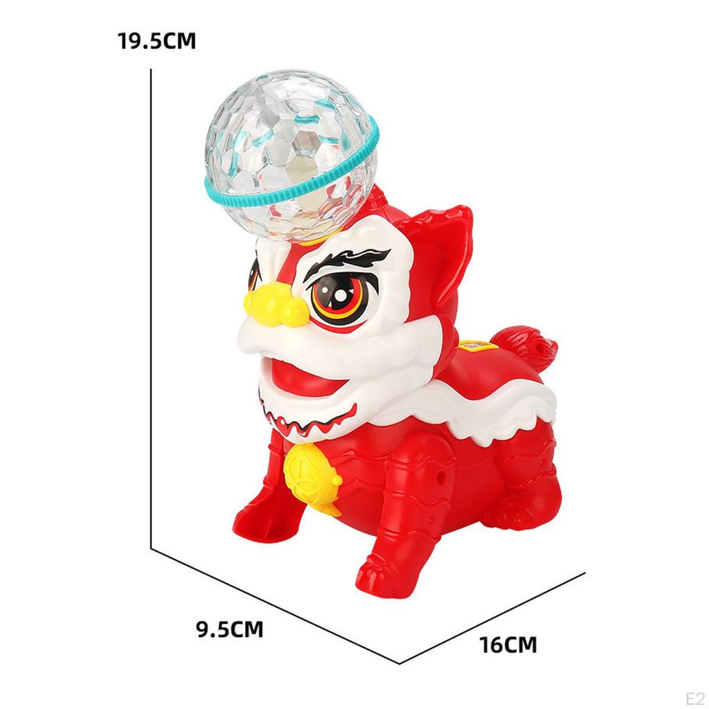 Elektrisches Tanzender Löwe Laufspielzeug Jungen Mädchen Baby Kleinkind mit Musik und bunten Lichtern Interaktiv