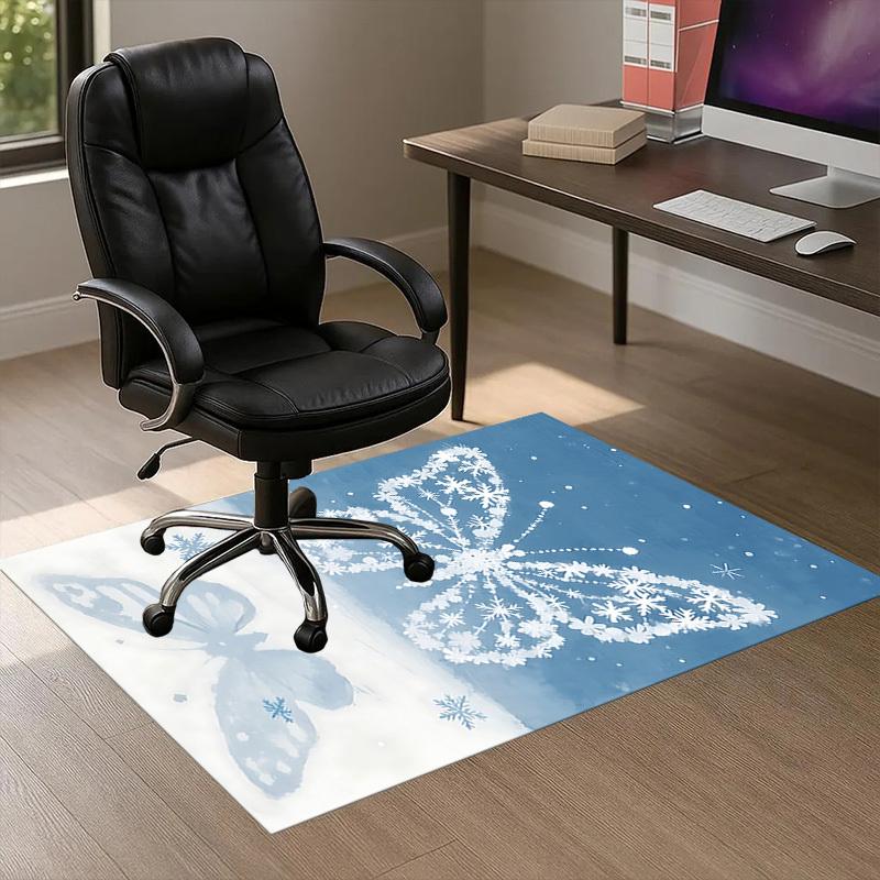 

Butterfly Snowflake Pattern Area Rug, Office Carpet Indoor Outdoor Entrance Doormat, Non-Slip Soft And Comfortable, Living Room, c122047 60cm by 90cm