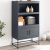 Highboard Anthracite 68.5 X 38.5 X 123.5 Cm Steel