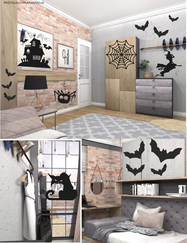 Large Halloween Sticker Black CAT Stickers Spooky Funny Gloomy NH_005