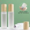 5Ml10Ml Frosted Glass Roller Bottle Wood Grain Plastic Cap For Essential Oils Roll-On Bottle With Stainless Steel Roller Ball