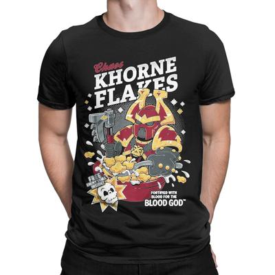 Chaos Khorne Flakes Merch Unisex T Shirts Cotton Tee Graphic Printing W-Warhammered 40k T-shirt Clothes
