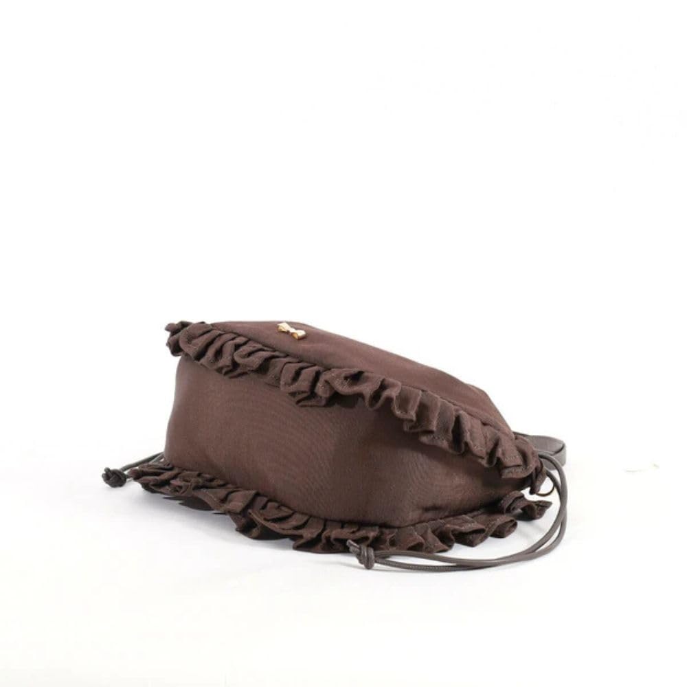 Samir Nasri Ruffle Drawstring Shoulder Bag 2512211023 Brown (044)