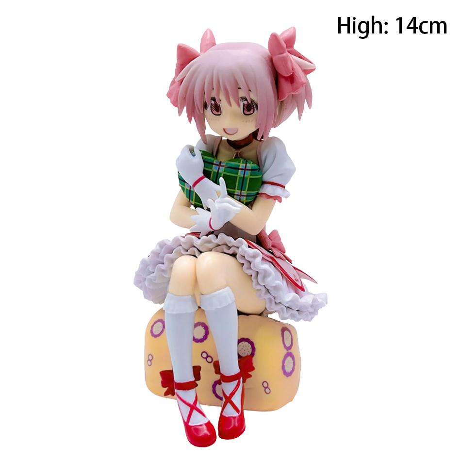 Anime Magica 14cm Kaname Madoka Cartoon Figure Instant Noodle Stopper PVC Model Desktop Ornaments Children's Toys Holiday Gifts