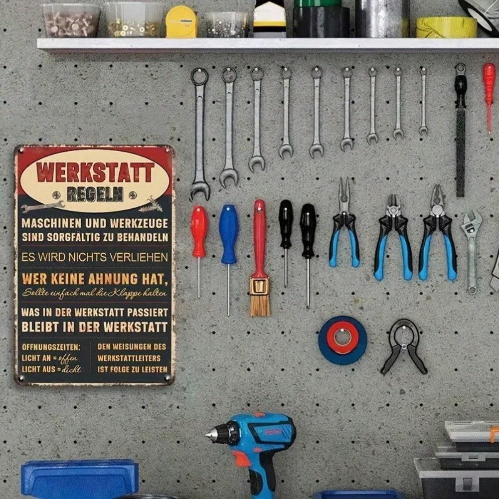 Vintage Workshop Metal Tin Signs Home Decor Wall Art 8x12 Inches