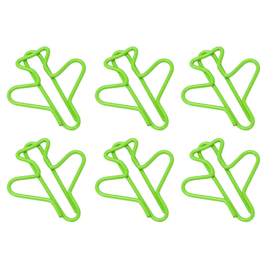 100Pcs Cute Paper Clips Plane Shape Design Covered Wire Bright Color   Paperclips for Scrapbook Card Papercraft