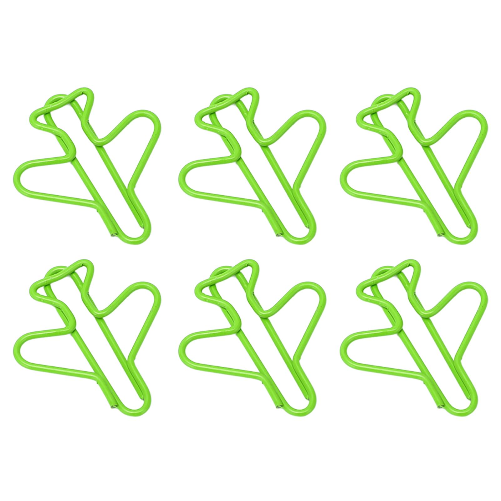 

100Pcs Cute Paper Clips Plane Shape Design Covered Wire Bright Color Paperclips for Scrapbook Card Papercraft