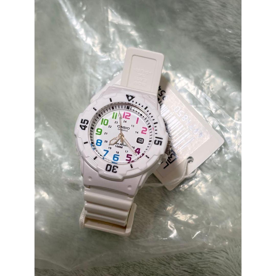 Used CASIO Quartz Watch White Multicolor Cheap Casio Casio Watch