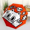 1pc Cat Skull Adventure Auto Open/close, 8-Rib Iron Frame, Compact Folding Cute Umbrella All-Season Portable Umbrella for Travel 041