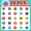 50 Cartoon Mandala Stickers Source Hindu Auspicious Religion Symbol Art Style Mandala Stickers