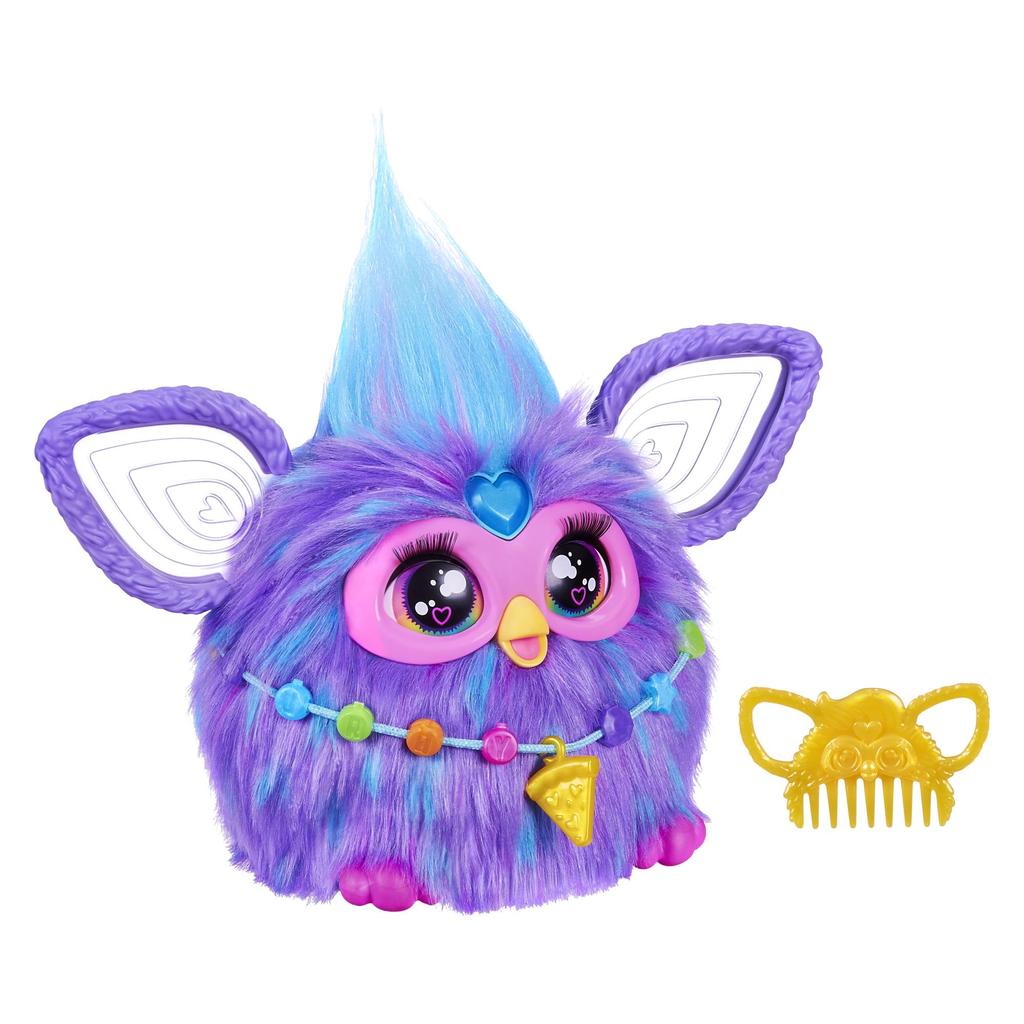 Hasbro Furby Purple Interactive Toy for Boys and Girls Ages with 15 Fashion Motorized Plush Toy for New Model Voice-Responsive 6+ Accessories,