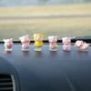 Cute Cartoon Pig Figurine Set Small Resin Piggy Statues Playful Ornaments for Home Garden Decorating