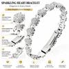 Gelukshart Strass Magnetische Armband - Damesmode, Lichte Luxe, Antistatisch Ontwerp