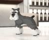 Block toy that allows you to create realistic animal dignified standard Schnauzer x x height durable blocks fixed with for 3D unbreakable interior
