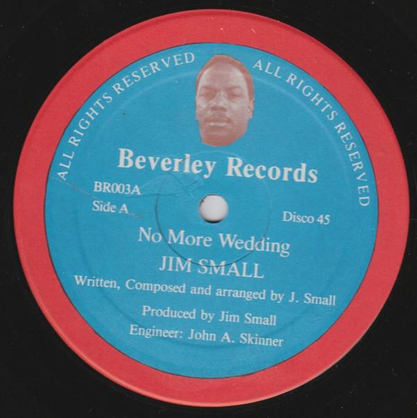 

12-дюймовая пластинка JIM SMALL 2 No More Wedding BR003 Beverley Record Ямайка Регги Ска Даб Б/у
