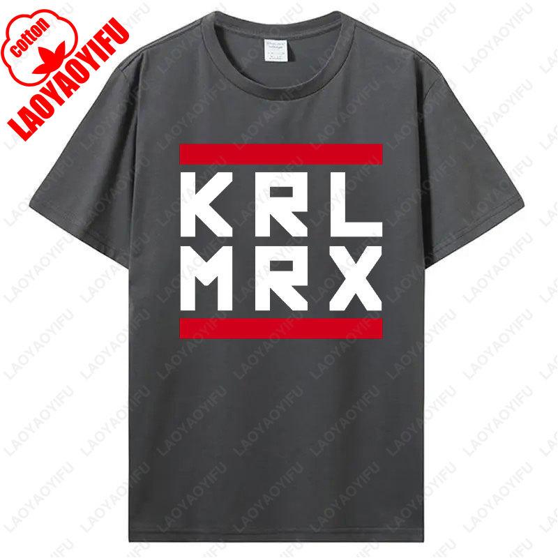 KRL MRX Tshirt Kommun Is Mus So Zialis Mus Marx Revolution Castro Lenin Engels Graphic Tshirts Unisex Cotton Fashion Vintage Tee