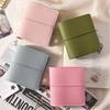 Faux Leather Mini Photo Album Transparent Pages with 3-Ring Pocket Photo Album Photo Display Card Collection 3-Inch Photo Book