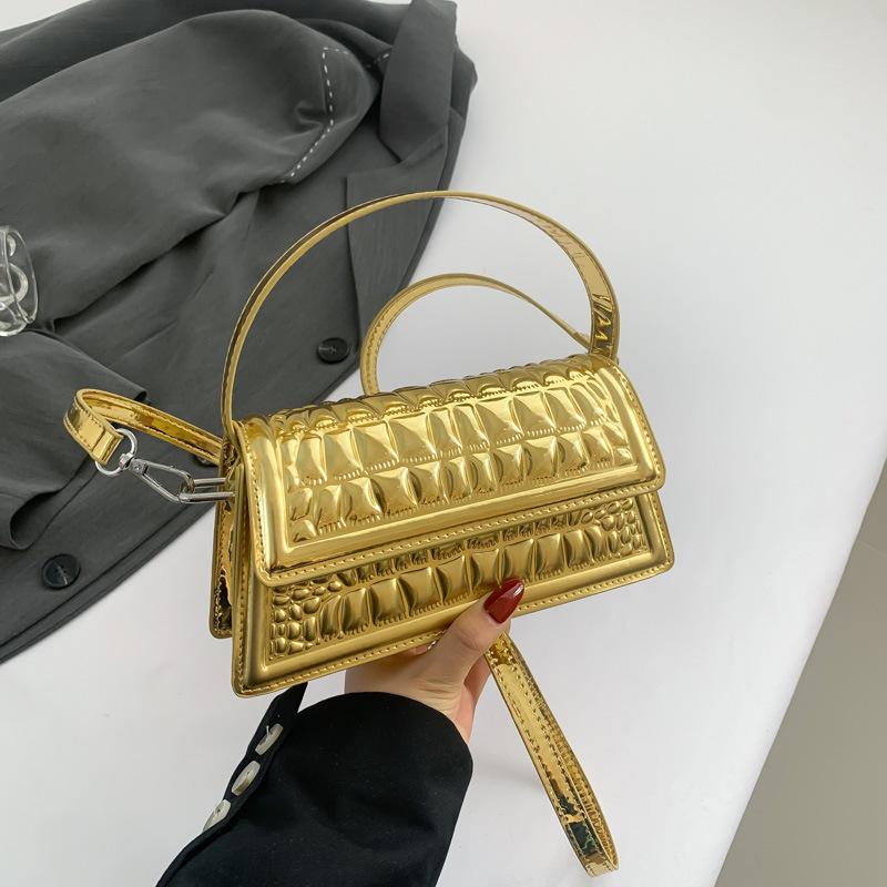2025 winter new trend portable small square bag women's light luxury fashion simple casual shoulder messenger women's bag