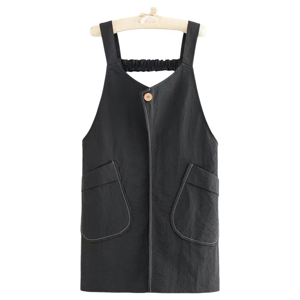 Splash-Proof Adult Apron Waterproof Vest-Style Apron Portable Cooking Apron Cooking
