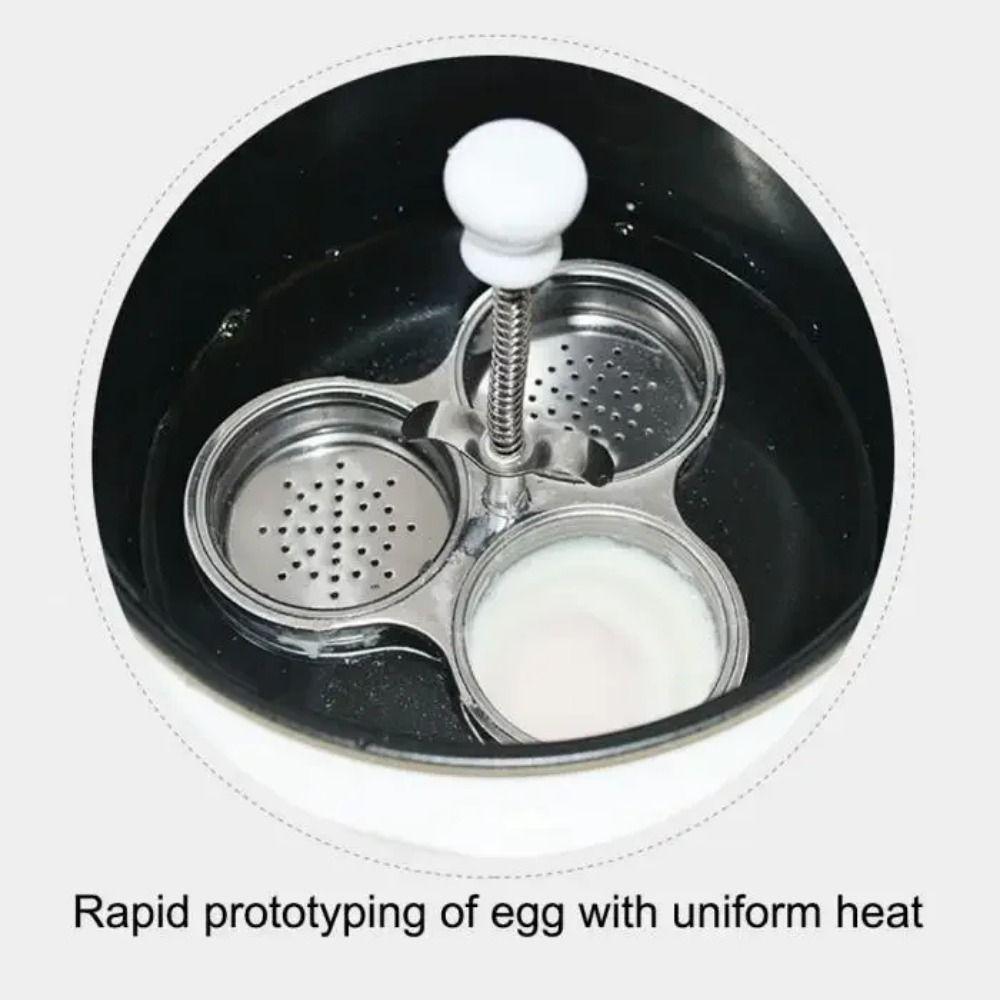 Non-Stick Egg Poaching Pan 3 Grids Eggs Cooker Food Grade Poached Egg Maker  Steaming