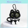 Punk Rock Black Cat Plush Toy With Guitar And Scarf For Teen Gift