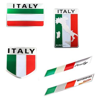 3D Aluminum Italy Italian National Flag Map Car Motorcycle Styling Badge Emblem Decal Sticker