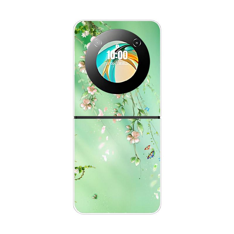 Etui na ZTE Nubia Flip NX724J Modne Malowane Przezroczyste Twarde PC Składane Na ZTE Libero Flip 5G A304ZT Przezroczyste Etui na Telefon Funda