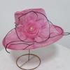 Summer female organza flower European and American celebrity wind mesh gauze hat retro breathable sun hat sales