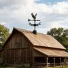 Yard Fence Wind Vane with Bird Shape, Metal Structure and Direction Marker Layout for Garden Display Placement Use