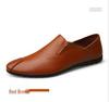 Men's Black Leather Slip-On Shoes – Breathable, Comfortable, Formal Business & Driving Shoes