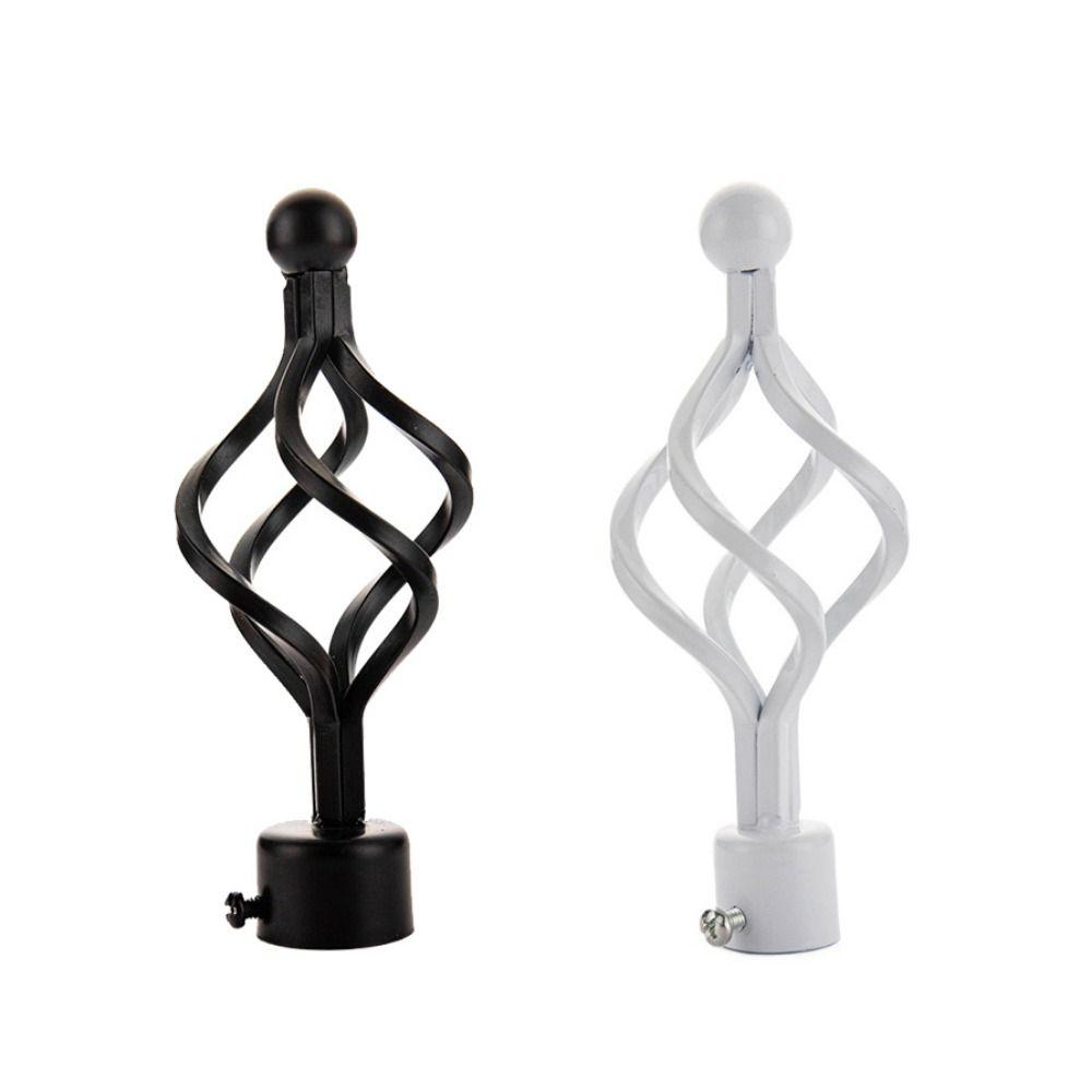 Round Hollow Out Curtain Rods Ends Caps Curtain Accessories Roman Rod Head Curtain Rods Head